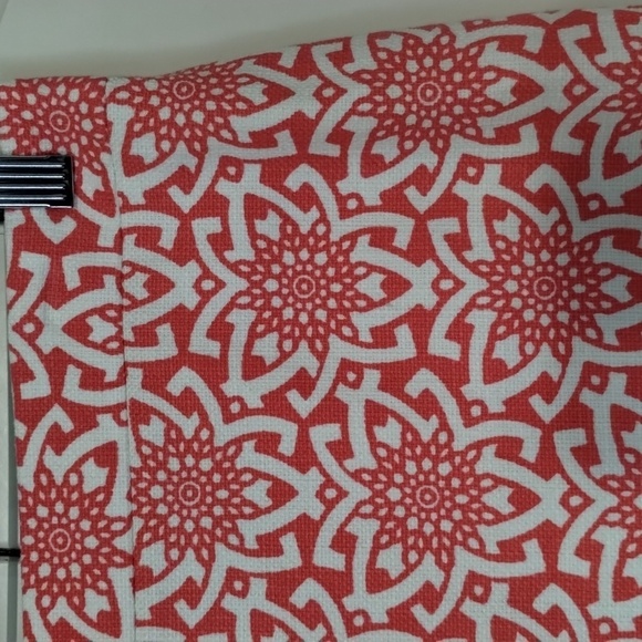 J. Crew Factory Pencil Skirt Size 2 Pink White Star Pattern Cotton - Picture 2 of 11